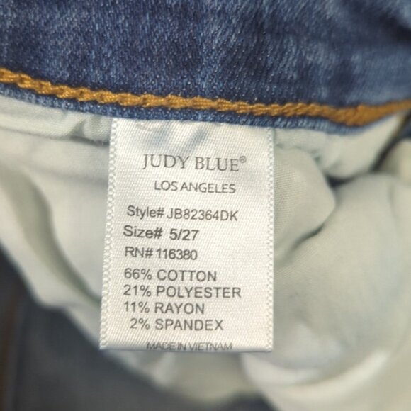 Judy Blue Jeans Women's 27 Blue Skinny Fit Denim Distressed - Picture 12 of 13